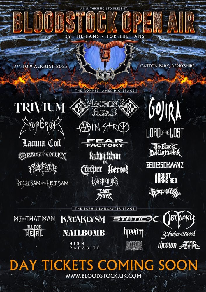 MINISTRY, FEAR FACTORY, NAILBOMB & More Added To Bloodstock Open Air 2025