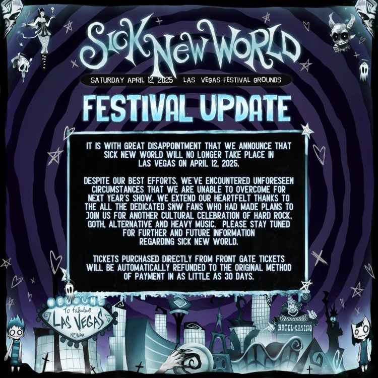 Sick New World Festival 2025 Has Been Officially Canceled