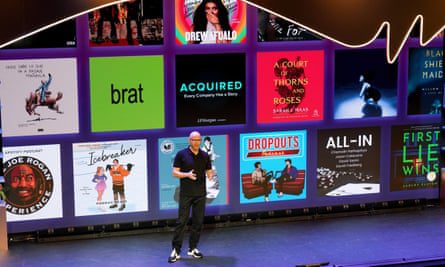 Daniel Ek, co-founder and chief executive officer of Spotify, hosts a “Now Playing” creator day at the company’s Los Angeles campus.