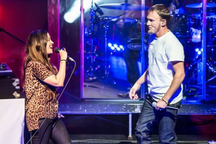On stage in Paris with her husband Souleye, 2012.