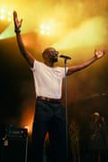 Exhorting us to better ourselves …Joshua Idehan at Green Man 2025.