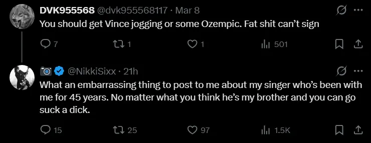 NIKKI SIXX Defends VINCE NEIL After Fan Criticism: 