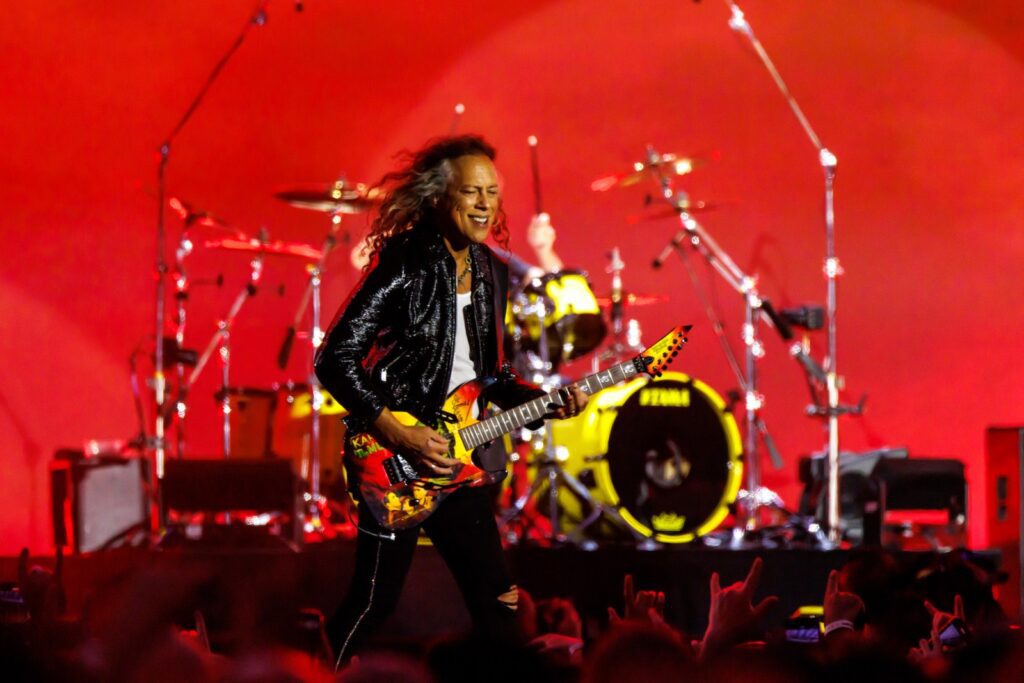 Kirk Hammett Falls Off Stage Days After Enraging Swifties